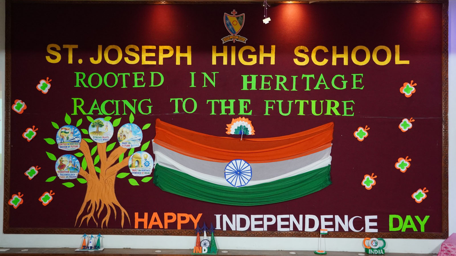 Independence Day flag hoisting at St Joseph High School Ghorpadi