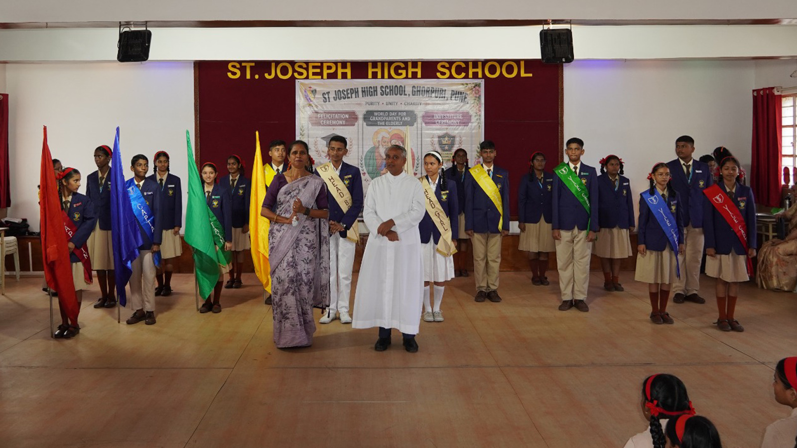 Investiture ceremony at St Joseph High School Ghorpadi
