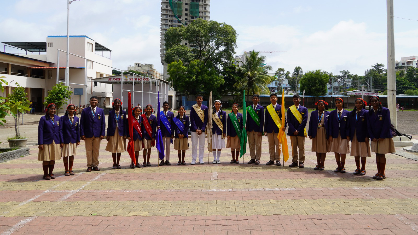 Investiture ceremony at St Joseph High School Ghorpadi